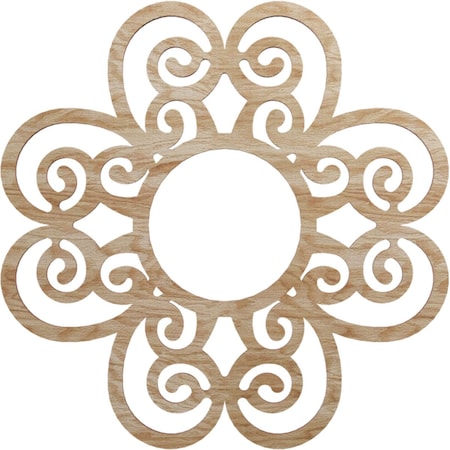 Ekena Millwork Cohen Wood Fretwork Pierced Ceiling Medallion, Red Oak, 18"OD x 6 1/8"ID x 1/4"T CMWP18X18X0250CORO
